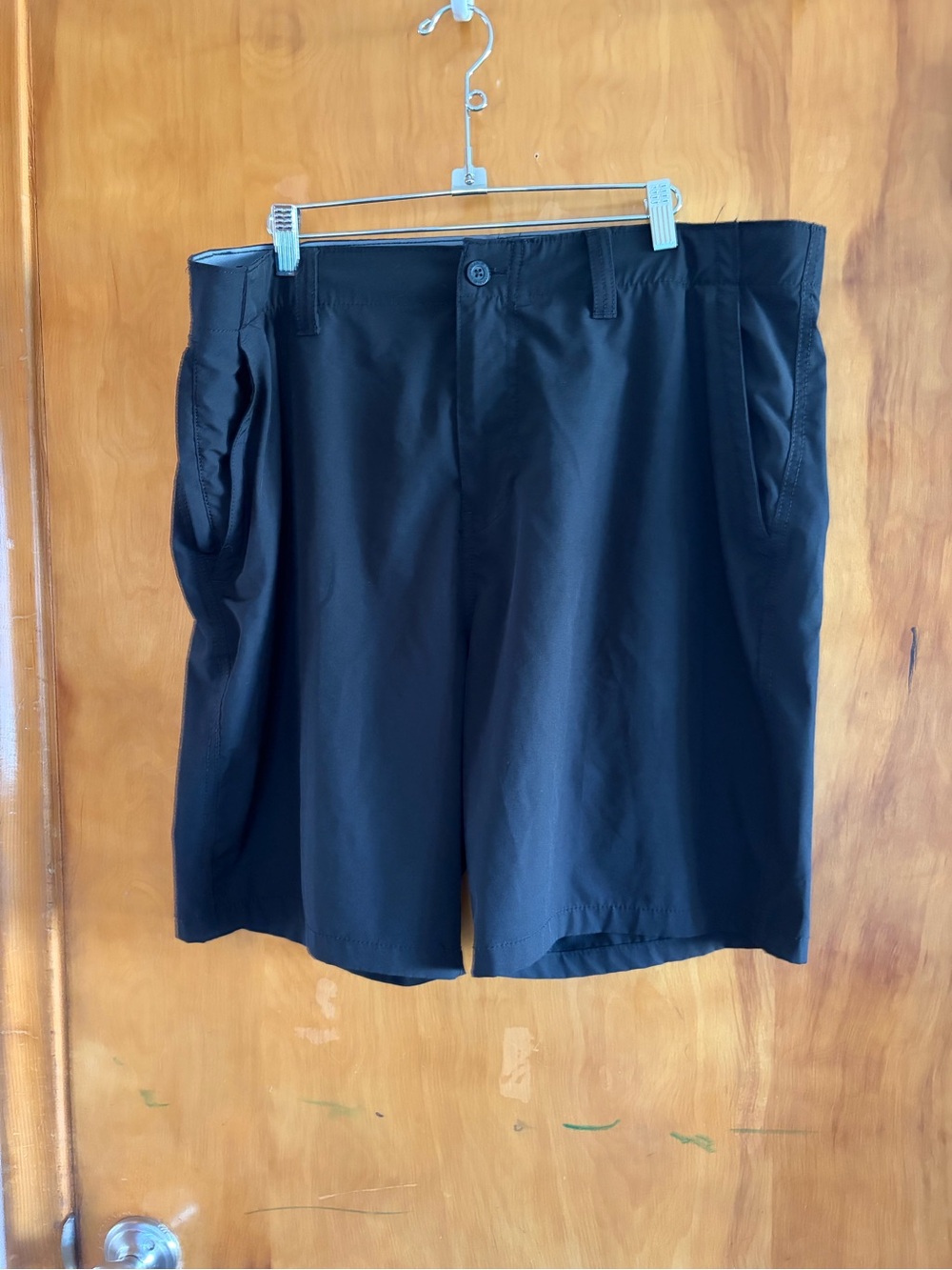 Men's Black Flat Front Shorts - Classic Casual